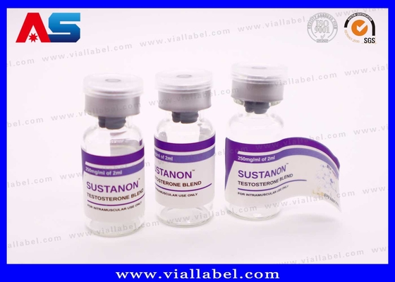 Etiquetas de vial de 10 ml hechas de película de perla blanca resistente al agua adhesivo fuerte Diseño farmacéutico personalizado