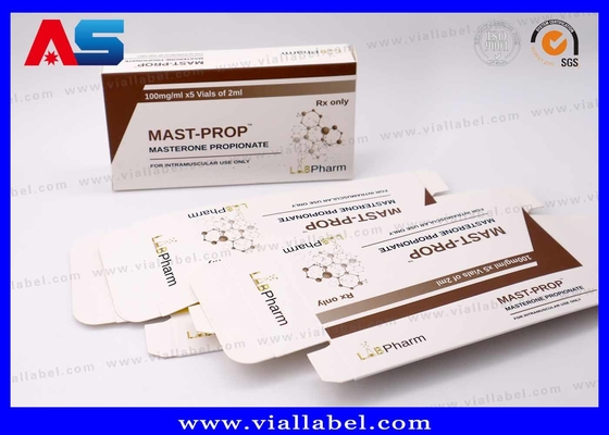 Envases de vial de 10 ml Farmacéutica de laboratorio hechos de 375g de papel farmacéutico de alta calidad Diseño personalizado