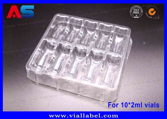 Ampolla plástica blanca/azul/transparente que empaqueta para los frascos de cristal que embalan con el logotipo de grabación en relieve