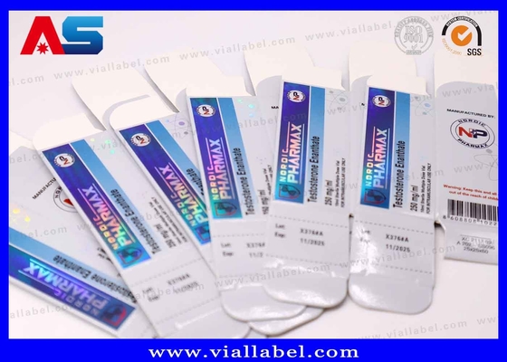 Caja de vial holográfico de 10 ml con inserción PET reciclable. Envases farmacéuticos y cosméticos sostenibles. 12 años de experiencia en OEM/ODM.