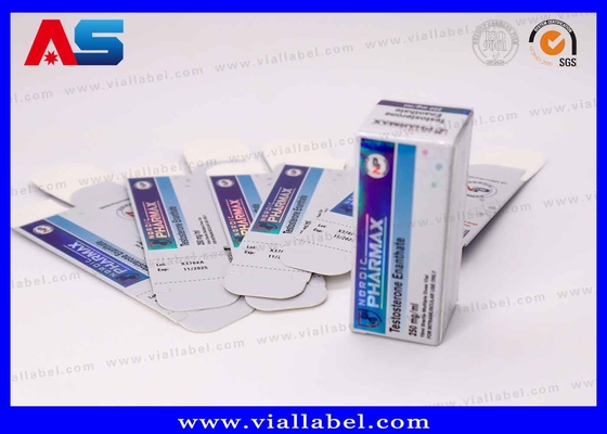 Caja de vial holográfico de 10 ml con inserción PET reciclable. Envases farmacéuticos y cosméticos sostenibles. 12 años de experiencia en OEM/ODM.