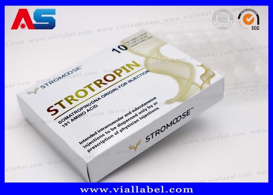 Caja de vial de lujo de 10 ml personalizada con marca de papel de oro
