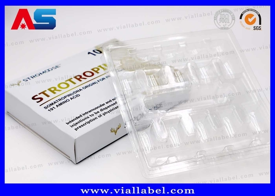 Caja de vial de lujo de 10 ml personalizada con marca de papel de oro