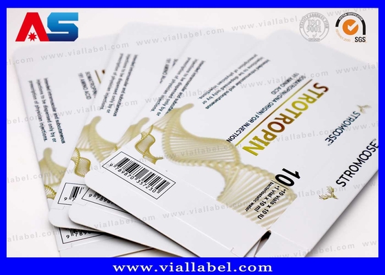 Caja de vial de lujo de 10 ml personalizada con marca de papel de oro