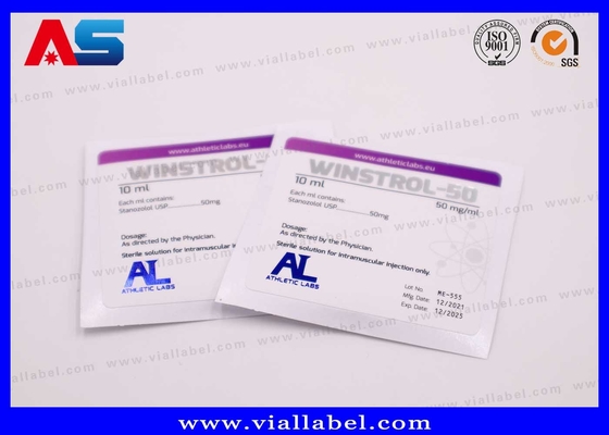 Etiquetas personalizadas de suplementos de acondicionamiento físico para 2ml/8ml/10ml de vial de vidrio. Impresión holográfica a prueba de alteraciones y impermeable. 12+ años de experiencia. Envío DDP y cumplimiento sin complicaciones.