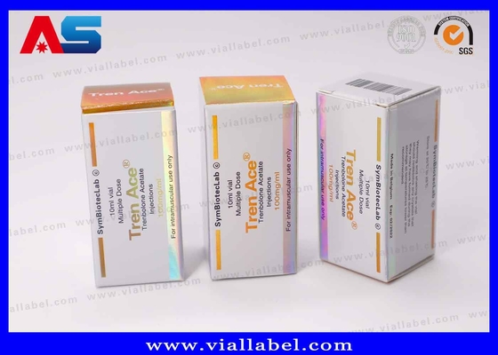 Cajas de cartón personalizables con efecto láser de 10 ml para viales farmacéuticos