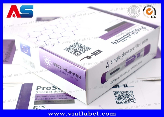 Vial de inyección de tirzepatida (2 vial x 2 ml) Caja de cartón para culturismo
