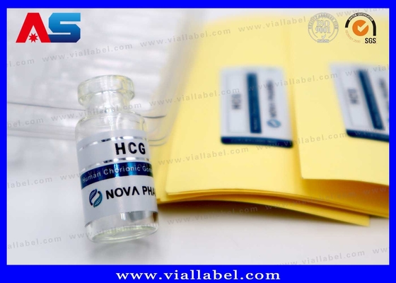 2 ml Etiqueta de botella de inyección pequeña, Matt Impresión de etiqueta de vial Hcg personalizada para el paquete farmacéutico