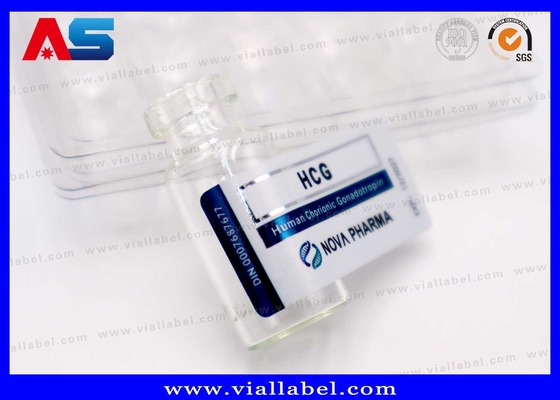 2 ml Etiqueta de botella de inyección pequeña, Matt Impresión de etiqueta de vial Hcg personalizada para el paquete farmacéutico