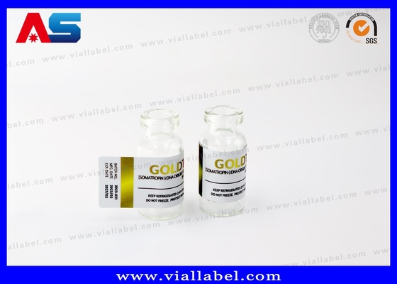 Adhesivos fuertes para vial de 10 ml Adhesivos para vial de 10 ml Impresión en papel de oro para inyección Péptidos liofilizados