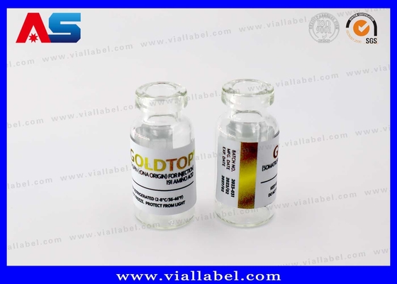 Adhesivos fuertes para vial de 10 ml Adhesivos para vial de 10 ml Impresión en papel de oro para inyección Péptidos liofilizados