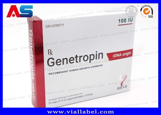 Antienvejecimiento 191AA Inyección Vial pequeño de 3 ml Caja farmacéutica y etiquetas Impresión Genetropina