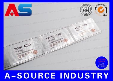 El vial personalizado de 30 ml etiqueta la impresión cepillada del papel de aluminio para las etiquetas engomadas de las etiquetas de la farmacia del péptido del grado de Pharma