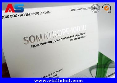 Somatropina culturismo Hcg tabletas Bolsa de pastillas personalizada / Caja de cartón de medicamentos Caja de papel caja de papel papel de papel de plata