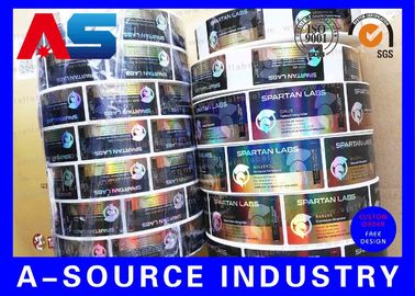 Sello Holográfico Cajas impresas a medida para tabletas orales de 10 ml Botellas de vidrio etiquetas en rollo