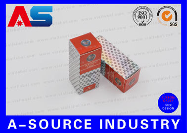 La pequeña caja plegable del frasco del holograma 3d para los frascos del aceite embotella el embalaje de la farmacia con diseño de marca de encargo