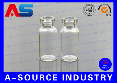 Vial de vidrio pequeño congelado tapones de goma con logotipo personalizado botella de vidrio