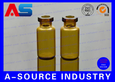 Vial de vidrio pequeño congelado tapones de goma con logotipo personalizado botella de vidrio