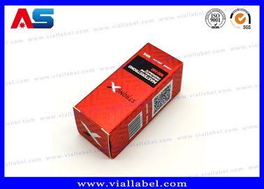 Envases de vial rojo de 10 ml para aceites Vial de péptidos Tamaño 3*3*6CM Etiquetas de botellas de 10 ml