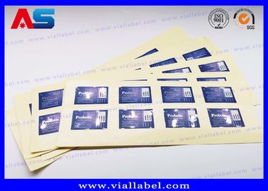 Etiquetas de botellas de péptidos de oro / plata 5ml Impresión de etiquetas de botellas de péptidos de oro / plata Fabricante de etiquetas de vial de laminación para productos farmacéuticos