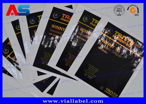 Etiqueta adhesiva para botella/bolsa de píldoras CMYK con receta de holograma láser