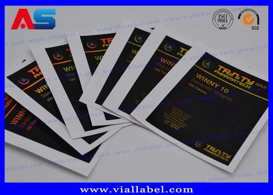 Etiqueta adhesiva para botella/bolsa de píldoras CMYK con receta de holograma láser
