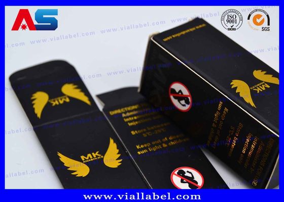Caja de almacenamiento de viales de 10 ml hecha a medida con impresión a dos caras y acabado mate UV para embalaje de culturismo/péptidos