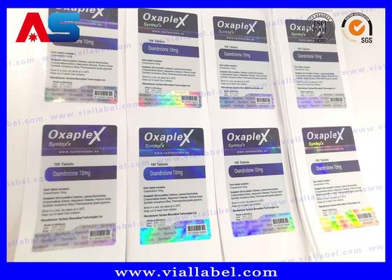Uso farmacéutico de la prenda impermeable de la impresión del holograma de la etiqueta de la píldora de las tabletas de Anavar Oxandrolone 50