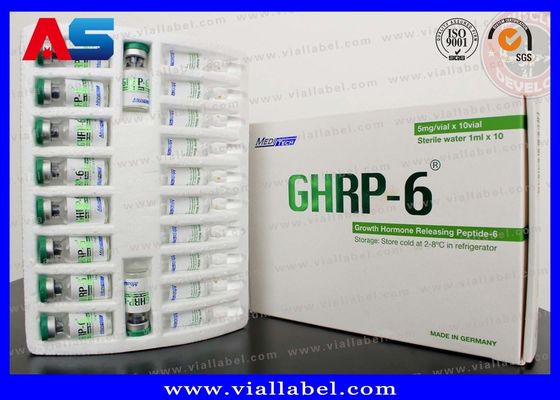 Hcg Etiqueta del vial de inyección Efecto holográfico 2 ml Impresión de etiquetas de botellas para productos de bienestar