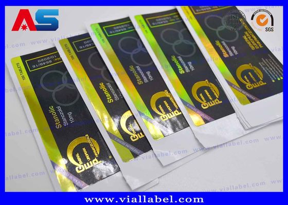 Etiquetas pegajosas adhesivas fuertes de CMYK para las etiquetas autas-adhesivo de los frascos de cristal de los levantamientos de pesas del péptido