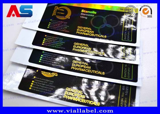 Etiquetas pegajosas adhesivas fuertes de CMYK para las etiquetas autas-adhesivo de los frascos de cristal de los levantamientos de pesas del péptido