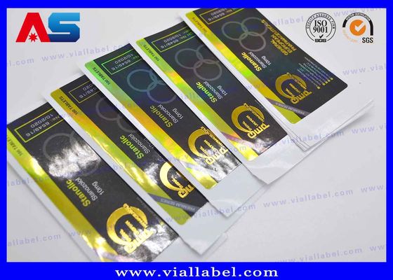 Etiquetas pegajosas adhesivas fuertes de CMYK para las etiquetas autas-adhesivo de los frascos de cristal de los levantamientos de pesas del péptido