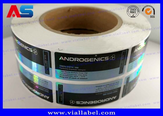 Rollo adesivo caliente Etiqueta personalizada del frasco del vial de 30 ml Adhesivo privado Etiquetas del vial de vidrio
