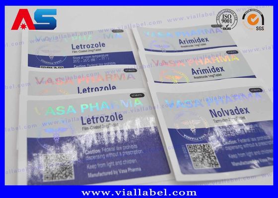 Etiquetas personalizadas para vial Impresión de vidrio Etiquetas para vial de 10 ml Etiquetas holográficas personalizadas para botellas