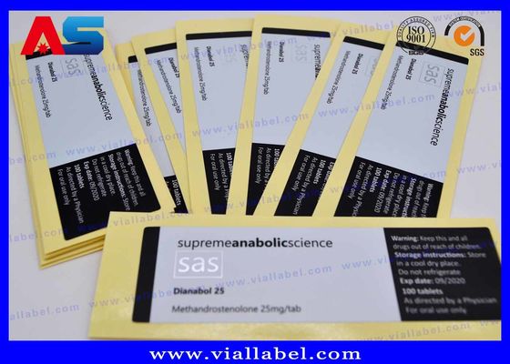 El vial personalizado de 30 ml etiqueta la impresión cepillada del papel de aluminio para las etiquetas engomadas de las etiquetas de la farmacia del péptido del grado de Pharma