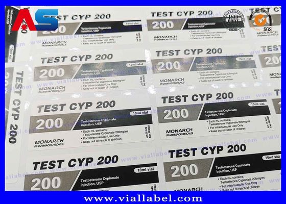 CMYK que imprime 10ml Vial Labels For Glass Medicine de encargo embotella