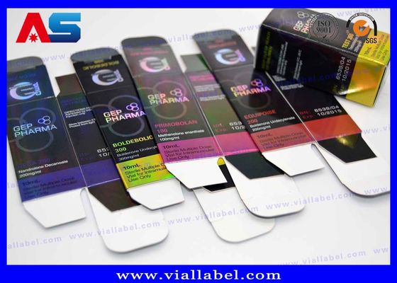 Etiquetas y cajas brillantes de la botella del péptido del propionato del final