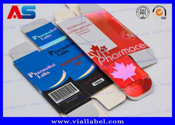 Bodybuilding / Test Enanthate Cajas de embalaje personalizadas Impresión con diseño libre etiquetas de botellas de 10 ml
