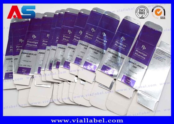 Bodybuilding / Test Enanthate Cajas de embalaje personalizadas Impresión con diseño libre etiquetas de botellas de 10 ml