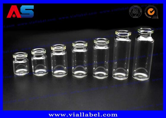 Inyección 2 ml - 10 ml Vial de vidrio pequeño y transparente Tapón de silicona / tapa desmontable