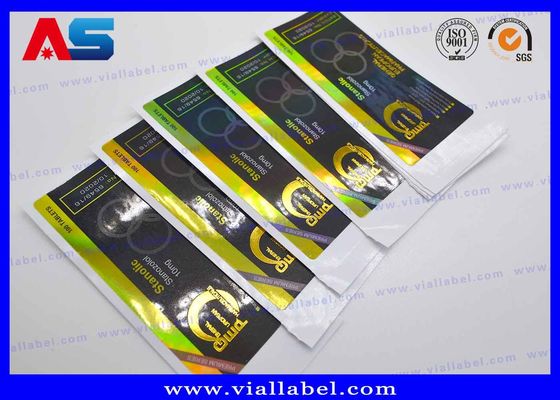 Etiquetas de botellas adhesivas farmacéuticas con holograma láser para envases de péptidos de 3 ml / 2 ml con bandeja de plástico