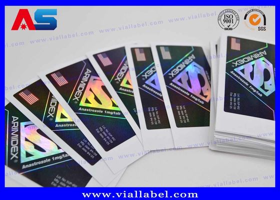 Etiquetas personalizadas para vial Impresión de vidrio Etiquetas para vial de 10 ml Etiquetas holográficas personalizadas para botellas
