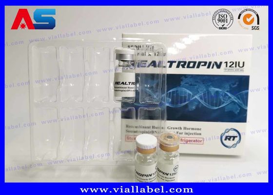 SFDA Vial de vidrio pequeño y estéril 2 - 30 ml con etiqueta de papel farmacéutico y caja con ampollas
