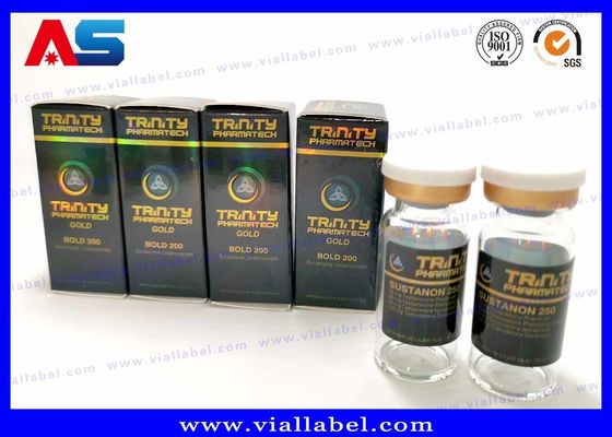 SFDA Vial de vidrio pequeño y estéril 2 - 30 ml con etiqueta de papel farmacéutico y caja con ampollas