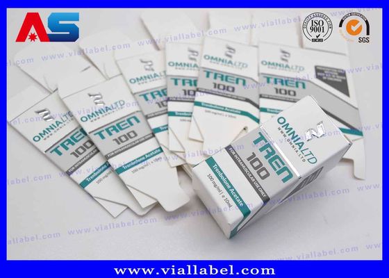 Impresión en papel de papel de 10 ml en vial de cartón de papel de papel de papel de papel de plata para la farmacia de las inyecciones de péptidos envases farmacéuticos