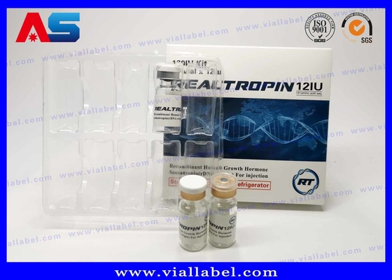 Aceites Ampulas 1 ml Embalaje de ampollas de plástico PVC / PET Material de color blanco bandeja de plástico hecha a medida