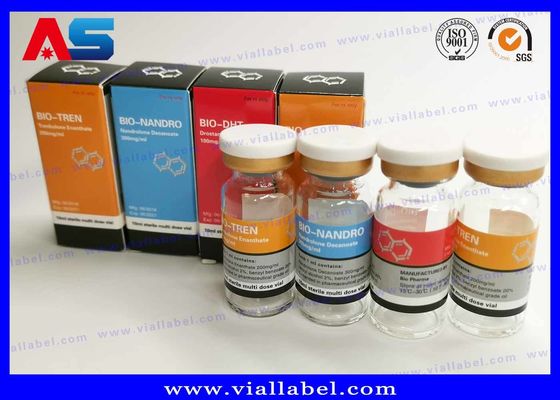 Culturismo Cypionate Etiquetas de botellas farmacéuticas 25x60mm Certificado ISO para viales de 10 ml