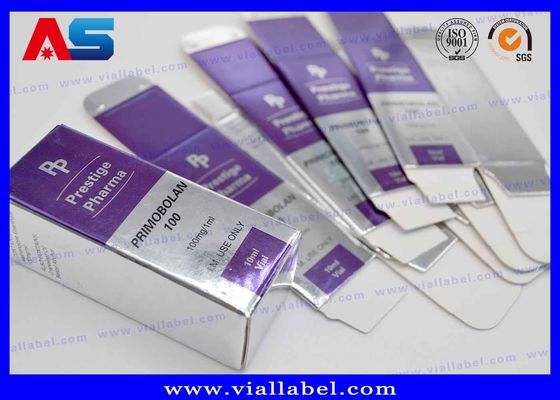 La hoja de plata de Muscledevelop grabó en relieve la caja de almacenamiento del frasco 10ml de ePeptidees Meditech Muscle Growth de Injectables