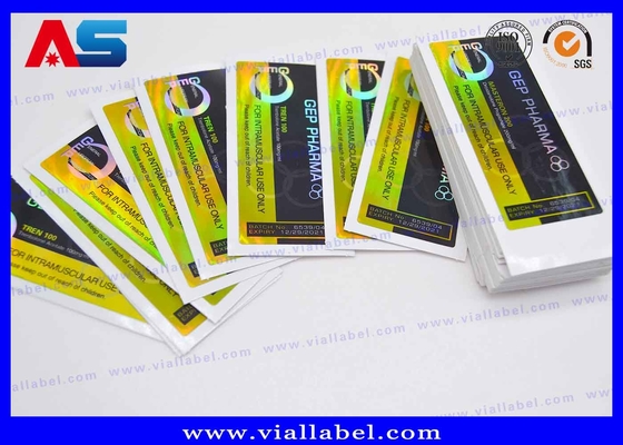 Etiquetas personalizadas para vial Impresión de vidrio Etiquetas para vial de 10 ml Etiquetas holográficas personalizadas para botellas