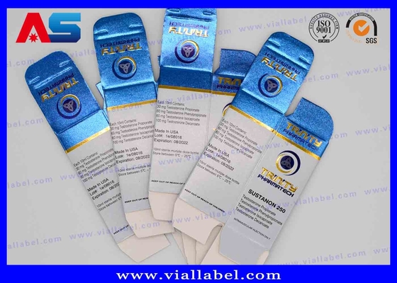 Caja de embalaje de holograma plegable para frascos de vidrio de péptidos 2 ml 10 ml 20 ml 30 ml frascos para constructores de cuerpo